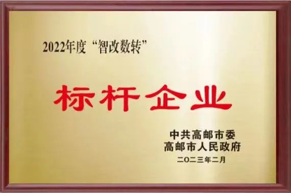 中船風帆揚州公司入選江蘇省智能制造示范工廠并榮獲2022年度高郵市“智改數(shù)轉”標桿企業(yè)